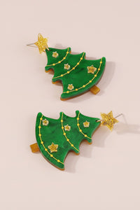 Christmas Tree Dangle Drop Earrings