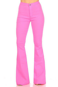 High Waist Stretch Bell Pants