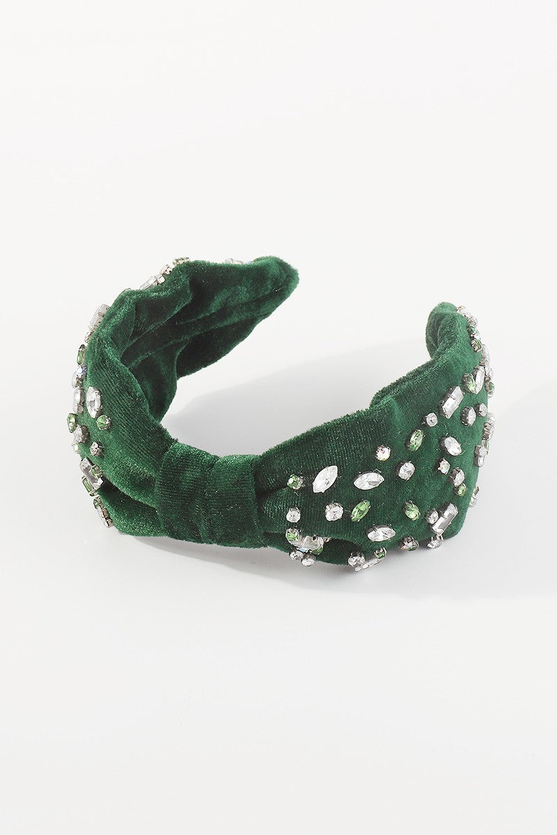 Green Velvet Headband