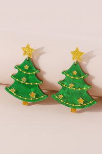 Christmas Tree Dangle Drop Earrings