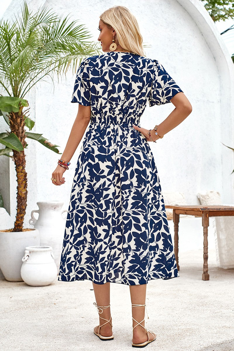 Navy Floral Dress Cora Viola